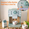 A simulated coffee machine toy with a small body and great fun, featuring various cups and accessories.