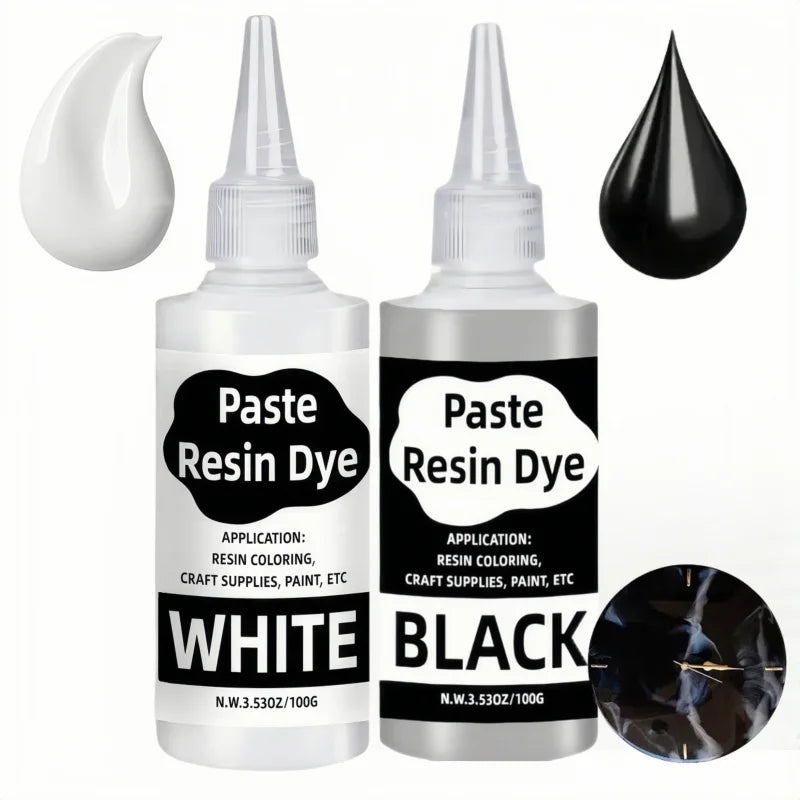 Concentrated Epoxy Resin Pigment Paste Set – Black & White