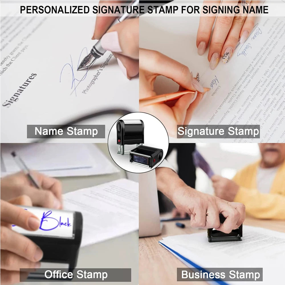Customizable Self-Inking Rubber Stamp