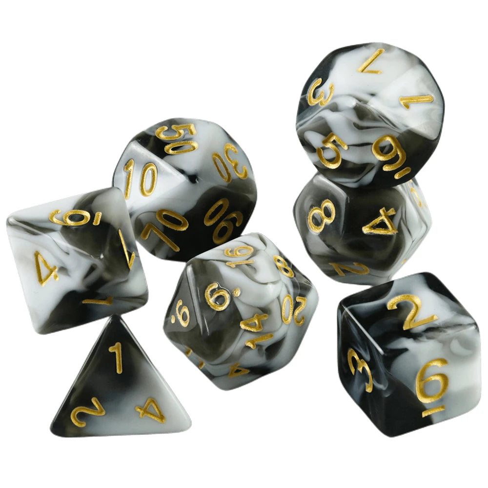 Acrylic Polyhedral Dice Set for Tabletop RPGs