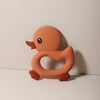Adorable Duck Silicone Baby Teether with Clip