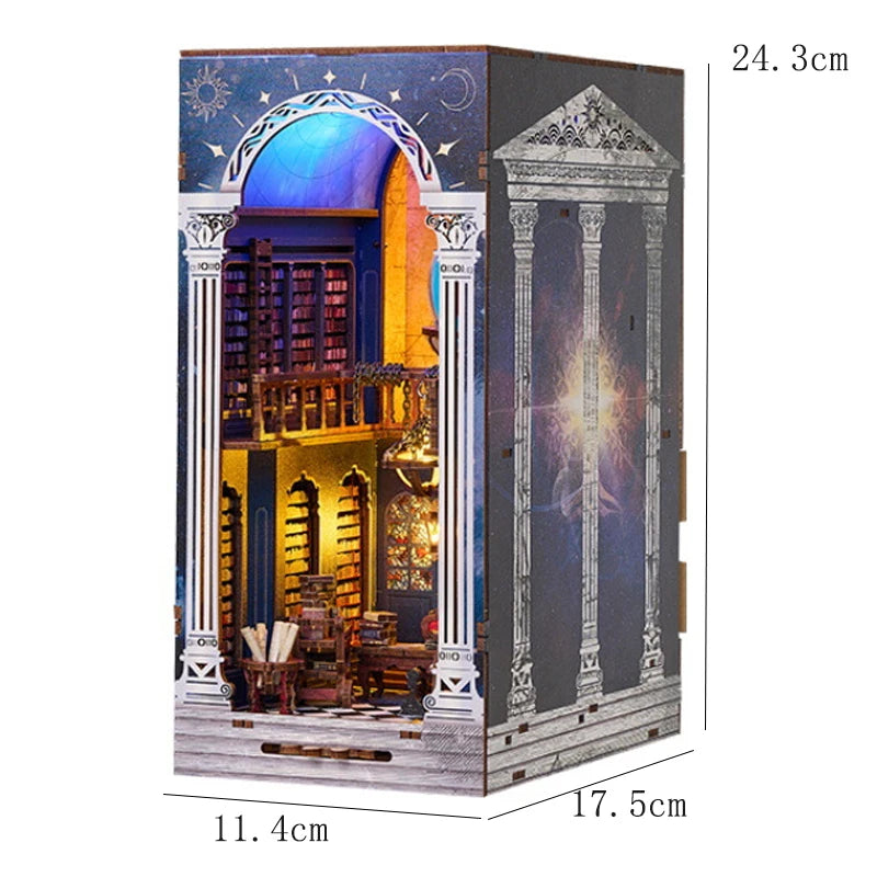 DIY Book Nook Kit – Magic House Wooden 3D Puzzle Bookshelf Insert