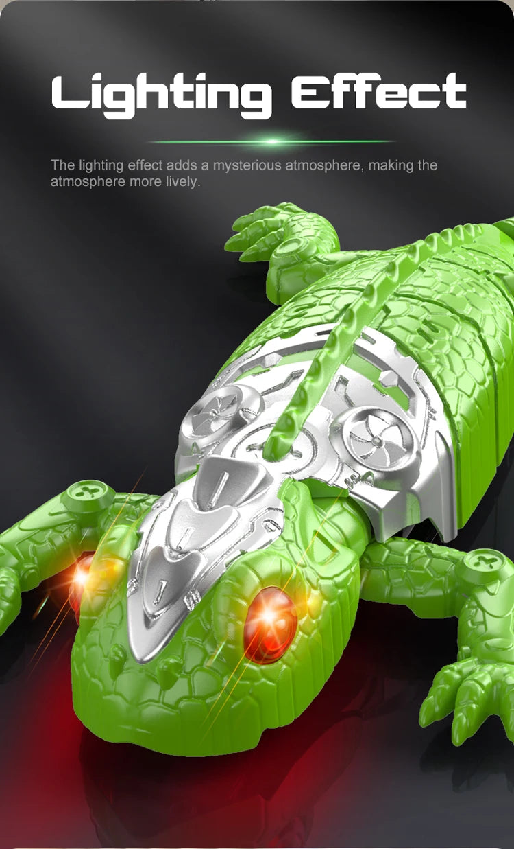 Remote Control Wall-Climbing Gecko Toy with LED Lights