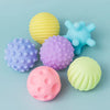 Sensory Baby Balls Set - 6 Soft Textured Rattle Balls for Early Development
