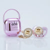 Personalized Rhinestone Pacifier & Clip Gift Set with Box