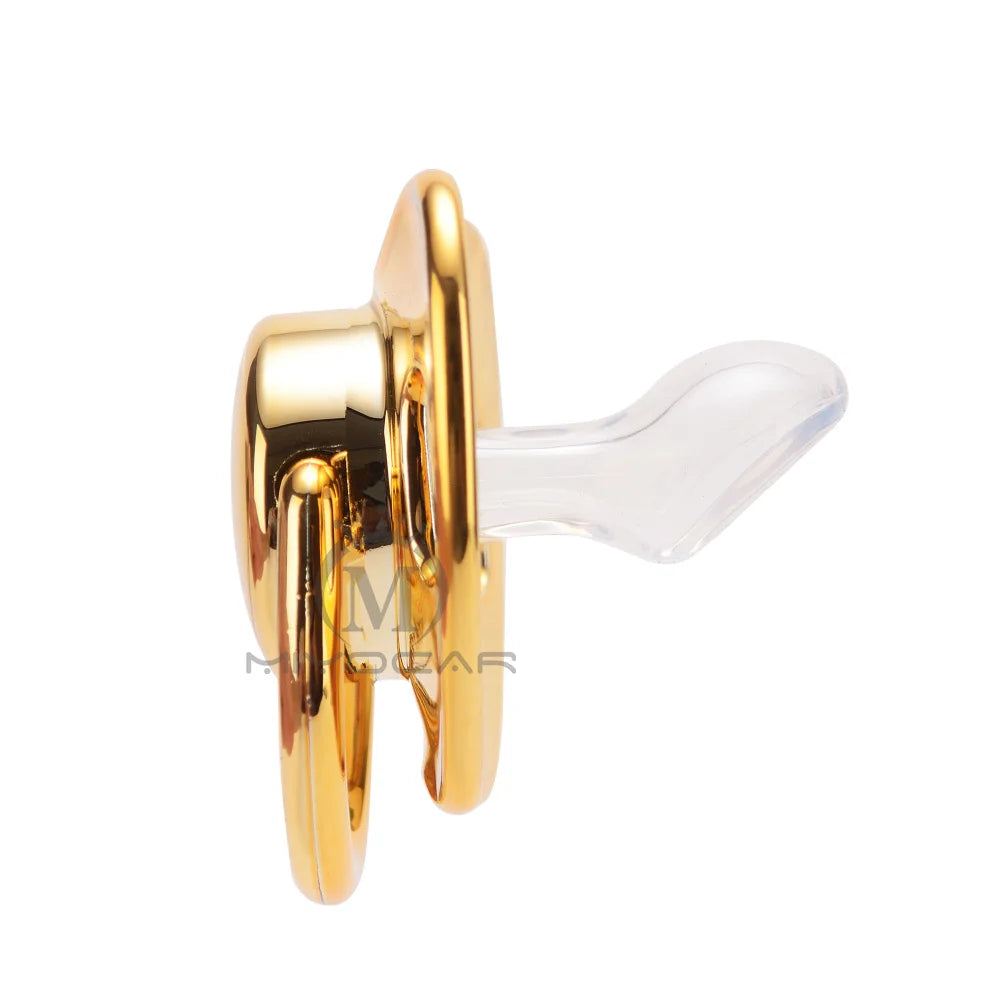 Personalized Gold Bling Pacifier with Clip
